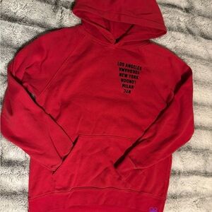 Forever 21 Red City Print Hoodie